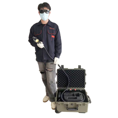 Mesin pembersih laser serat bagasi portabel 100w di luar ruangan